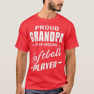 Camiseta Vovô Orgulhoso De Um Jogador De Softball Incrível 