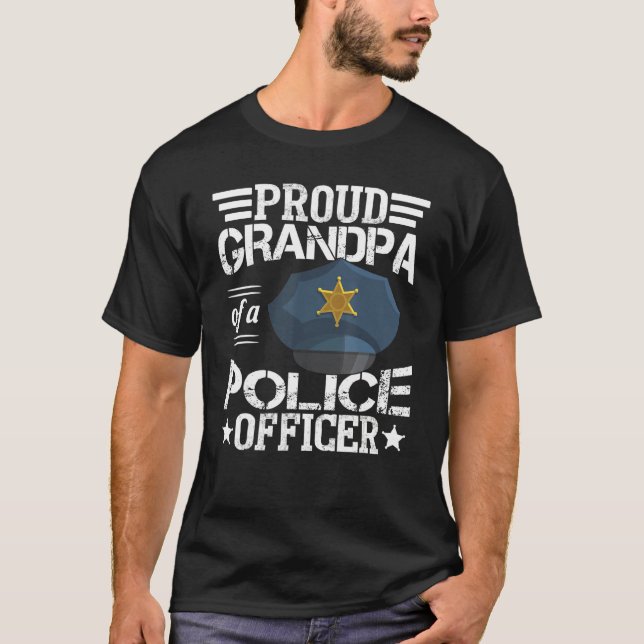 Camiseta Vovô Orgulhoso De Um Policial (Frente)
