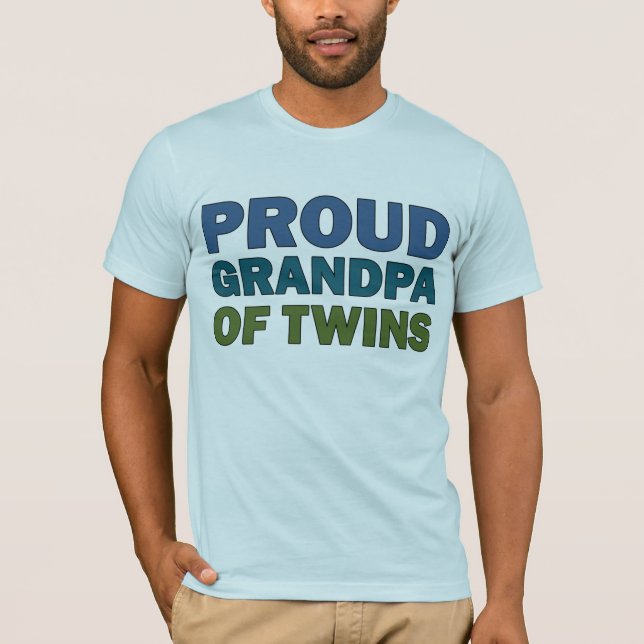 Camiseta Vovô orgulhoso dos gêmeos (Frente)