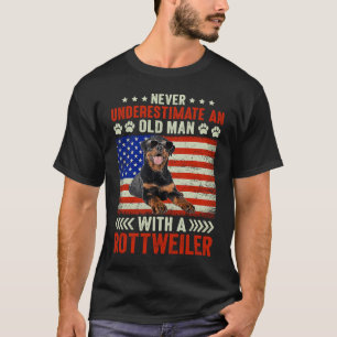 Camiseta Vovô Padre Dog Nunca Subestima Velho Ro