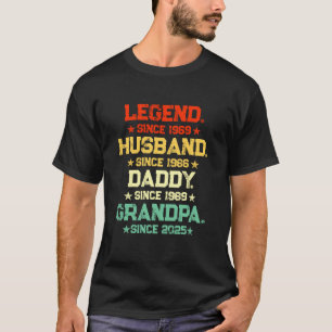 Camiseta Vovô Pai Da Legenda Marido Desde O Ano