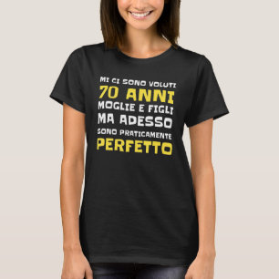 Camiseta Vovô, Pai de Aniversário Masculino de 70 Anos