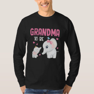 Camiseta Vovó Para Ser Chá de fraldas Elefante