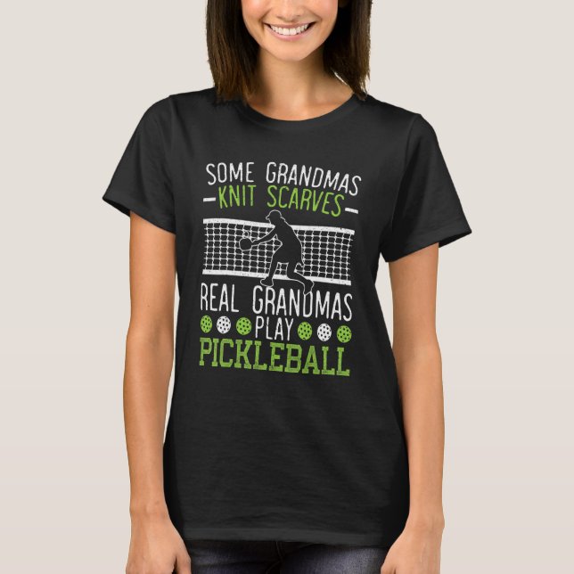 Camiseta Vovó Pickleball Distressou Grannie (Frente)