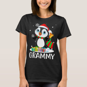 Camiseta Vovô Pinguins Santa Hat Frio Festa de Natal