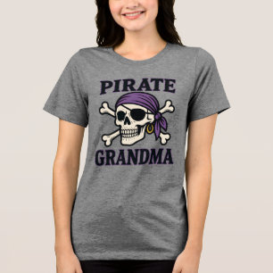 Camiseta Vovó Pirata - Caveira -