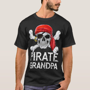 Camiseta Vovô Pirata Jolly Roger Dia de os pais Gifts Famíl