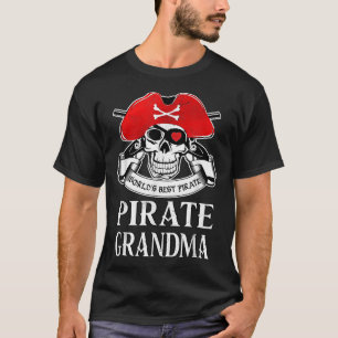 Camiseta Vovó Pirata Melhor Avó Pirata do Mundo