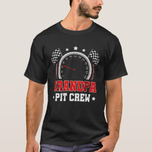 Camiseta Vovô Pit Crew Race Car Festa de aniversário Fa