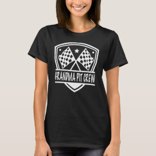Camiseta Vovó Pit Crew Race Track Sinalizador blindagem Car