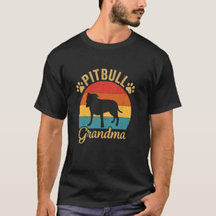 Camiseta Vovó Pitbull da Moda Cachorro Engraçado Amante do