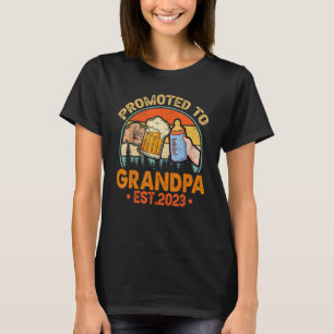 Camiseta Vovô Promovido Pela Primeira Vez Ao Vovô 2023 Pai