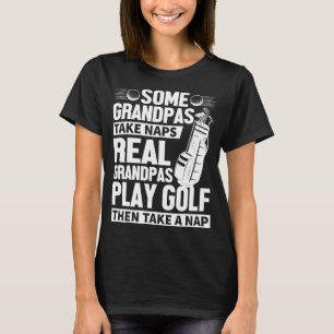 Camiseta Vovô Real Joga Golfe Funny Golf Vovô Oferece G