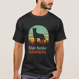 Camiseta Vovô Retro Blue Heeler Cão de Gado Australiano Gr