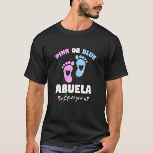 Camiseta Vovó Rosa Ou Azul Abuela Te Ama