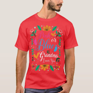 Camiseta Vovó rosa ou azul ama seu gênero Reveal Appar
