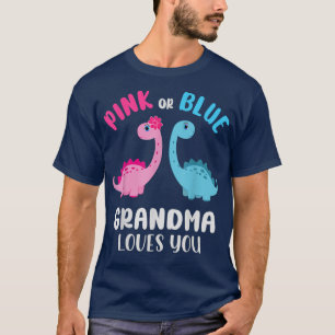 Camiseta Vovó rosa ou azul ama seu gênero Reveal Baby