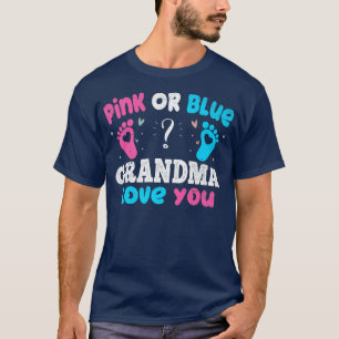 Camiseta Vovó Rosa Ou Azul Ama Sua Festa De Bebê Sexo R