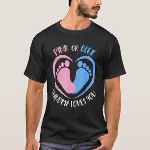 Camiseta Vovó rosa ou azul ama sua revelação de gênero