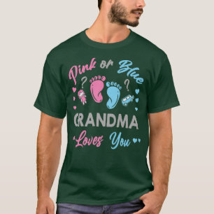 Camiseta Vovó Rosa Ou Azul Ama Sua Revelação De Gênero 