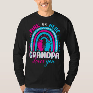 Camiseta Vovô rosa ou azul ama você festa de revelação de g