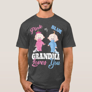 Camiseta Vovó Rosa Ou Azul Te Ama A Revela De Gênero
