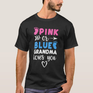 Camiseta Vovó Rosa Ou Azul Te Ama Chá de fraldas