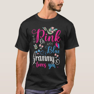 Camiseta Vovô Rosa Ou Azul Te Ama Festa De Revelação De Gên
