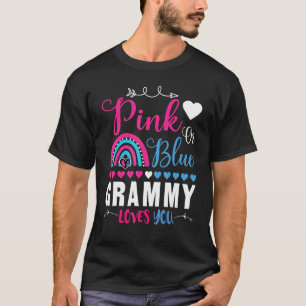 Camiseta Vovô Rosa Ou Azul Te Ama Festa De Revelação De Gên