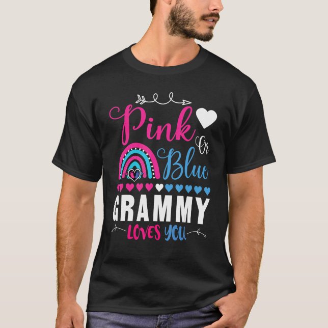 Camiseta Vovô Rosa Ou Azul Te Ama Festa De Revelação De Gên (Frente)