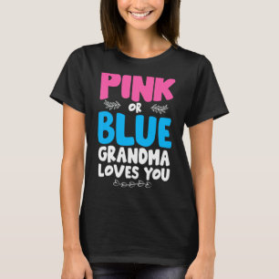 Camiseta Vovó Rosa Ou Azul Te Ama Festa De Revelação De Gên