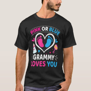 Camiseta Vovô Rosa Ou Azul Te Ama Festa De Revelação De Gên