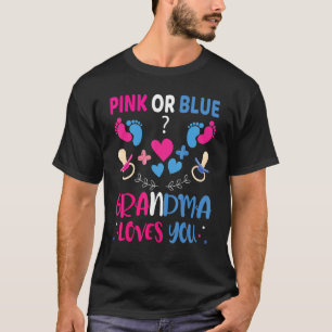 Camiseta Vovó Rosa Ou Azul Te Ama Festa De Revelação De Gên