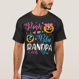 Camiseta Vovô Rosa Ou Azul Te Ama Homens Bebês Pumpkin