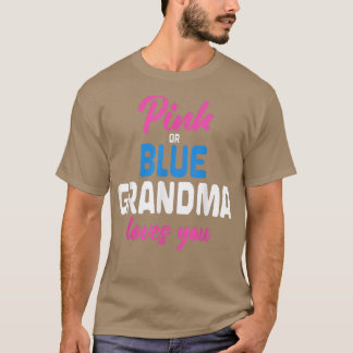 Camiseta Vovó Rosa Ou Azul Te Ama O Futuro Gende Vovó