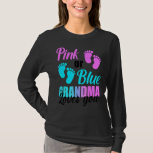 Camiseta Vovó Rosa Ou Azul Te Ama Parte Revelação De Gênero