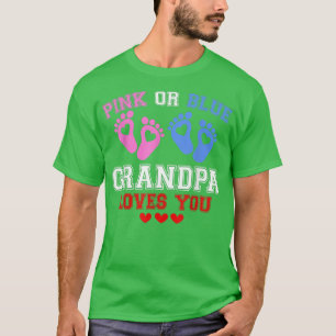 Camiseta Vovô Rosa Ou Azul Te Ama Rever T-Shi