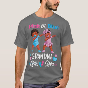 Camiseta Vovó Rosa Ou Azul Te Ama Sexo Negra