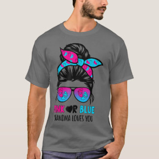 Camiseta Vovó Rosa Ou Azul Te Ama Uma Genda De Cabelo Arroa