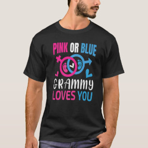 Camiseta Vovô Rosa Ou Azul Te Ama Vídeo De Gênero Bebê