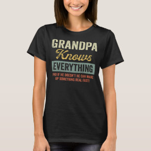 Camiseta Vovô Sabe Tudo De Dia de os pais