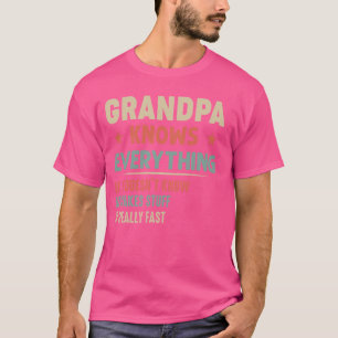 Camiseta Vovô sabe tudo de graça do avô.