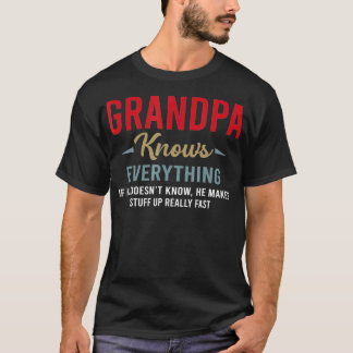 Camiseta Vovô sabe tudo sobre o Dia de os pais Legal