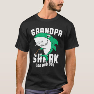 Camiseta Vovô Shark Engraçado Avô Dia do Pai Presente