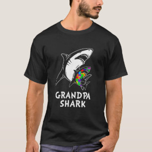 Camiseta Vovô Shark T shirt Autismo Sensibilização