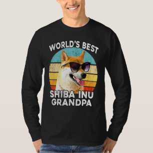 Camiseta Vovô Shiba Inu Mundo Melhor Cachorro do Vovô Shiba