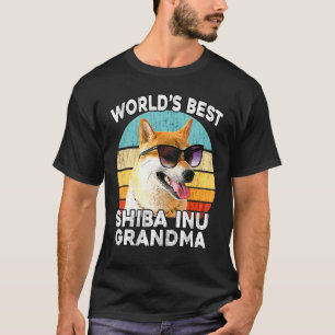 Camiseta Vovó Shiba Inu Mundos Melhor Cachorro de Vovó Shib