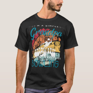 Camiseta Vovô Simples Amor de Boliche - Vovô Divertido para