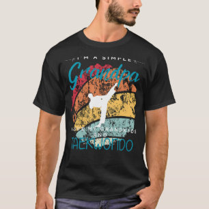 Camiseta Vovô Simples Taekwondo Divertido - Tee Jogável par