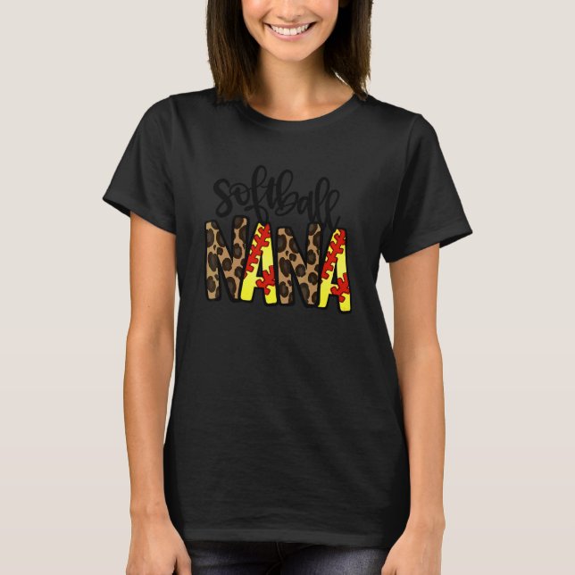 Camiseta Vovó Softball Nana Leopard Softball (Frente)